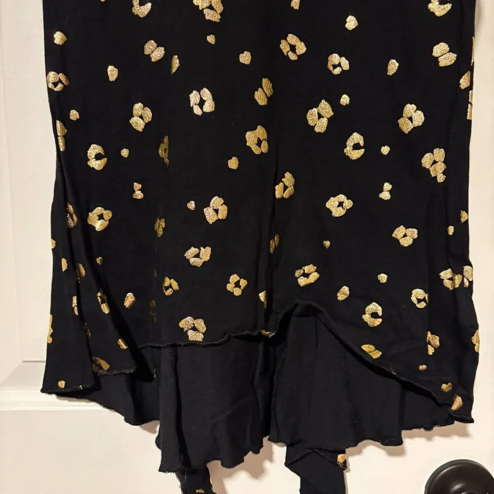 NWOT Total Girl black/gold short sleeve top sz 10/12